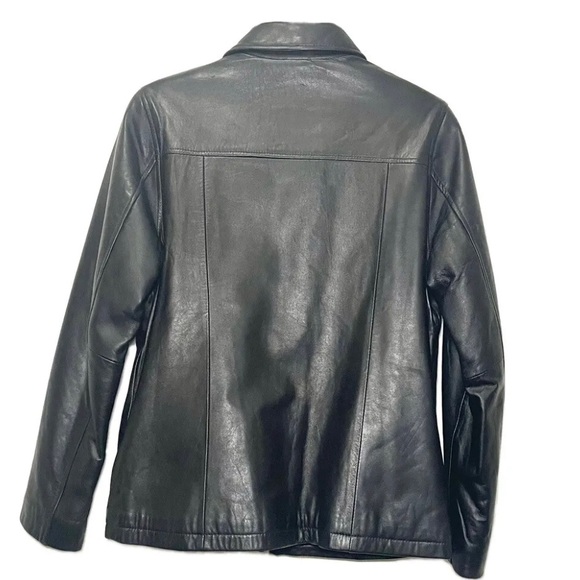Preswick & Moore Black 100% Leather Zip Up Jacket Size S Unisex - Picture 2 of 5